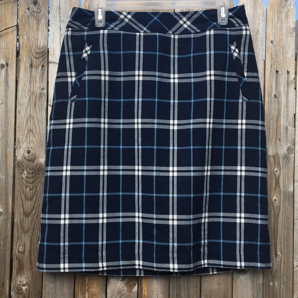 Blue Plaid Skirt